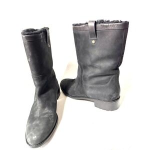 Cole Haan Jessup‎ Waterproof Boots Womens Size 9.5 Shearling Lined Black